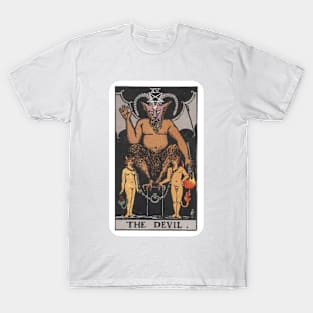 The Devil, Raider Waite Tarot, Divination Tarot T-Shirt